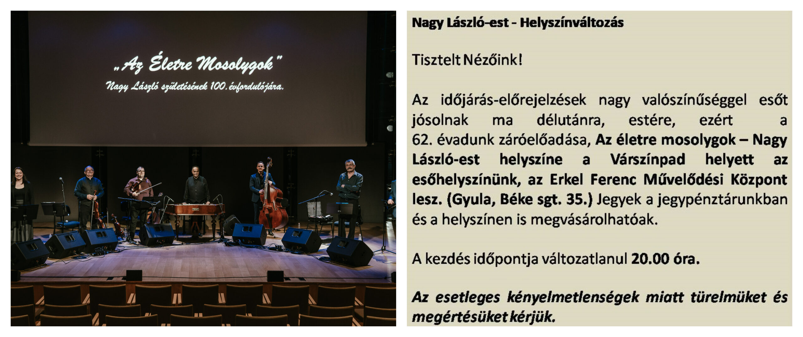 Az életre mosolygok – Nagy László-est születésének 100. évfordulójára - Helyszínváltozás!!!